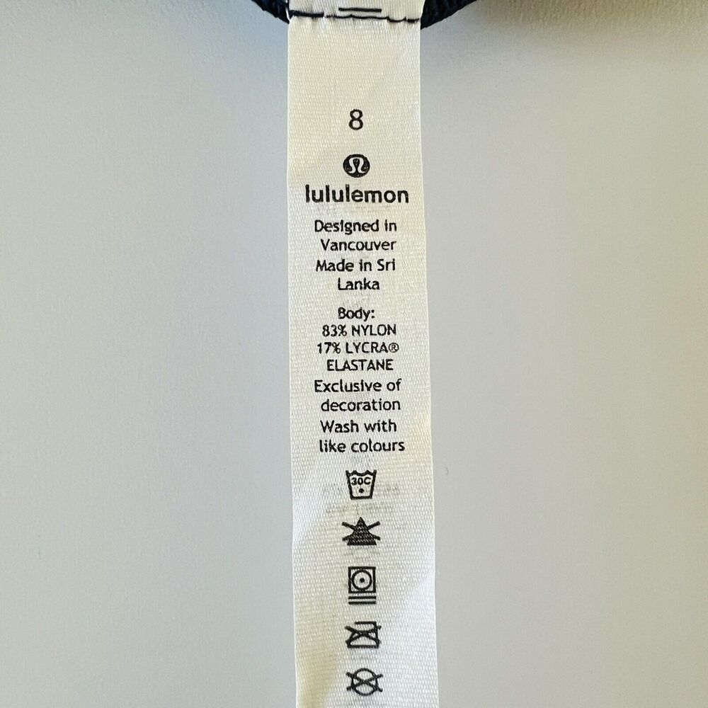 LULULEMON ATHLETICA Interconnect Blue Multi F & F HR Crop 19" Leggings - US 8 - Picture 6 of 8